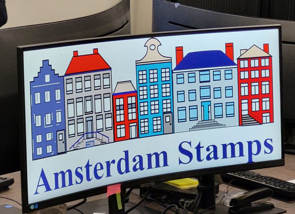 Leden van Sociëteit Intimus brengen bezoek aan “Amsterdam Stamps”